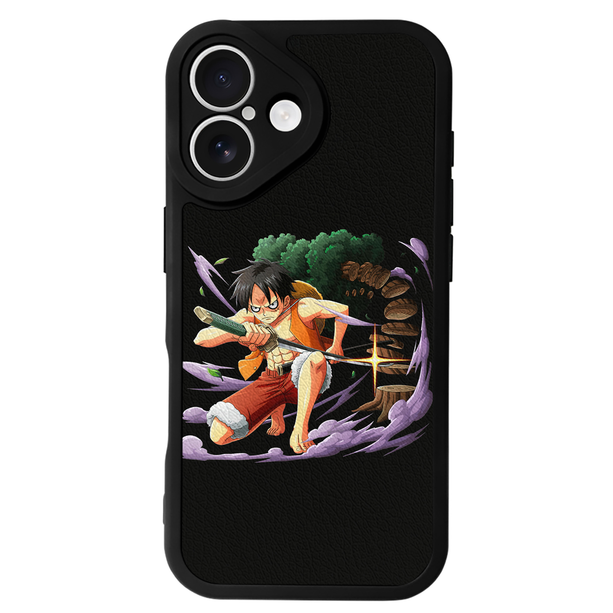 （画像用） ワンピース モンキー・D・ルフィ ONE PIECE Monkey D. Luffy 【iPhone 16シリーズ対応】シリコンスマホケース（レザー調） 材質：シリコン